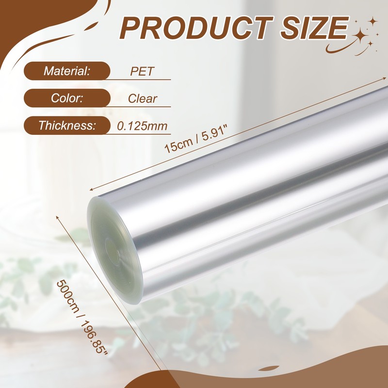 5.9 x 196.9 Inch Cake Collar, Acetate Sheets for Baking Clear Acetate Rolls gallery