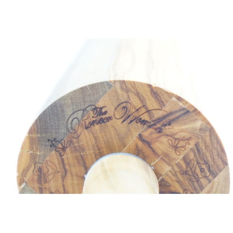 The Pioneer Woman Rolling Pin Olive Wood Brown Natural Wooden Grain EUC gallery