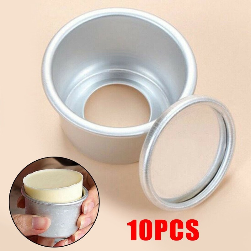 10pcs 2 inch Round Aluminum For Mini Cake Pans Removable Bottom for Pudding gallery