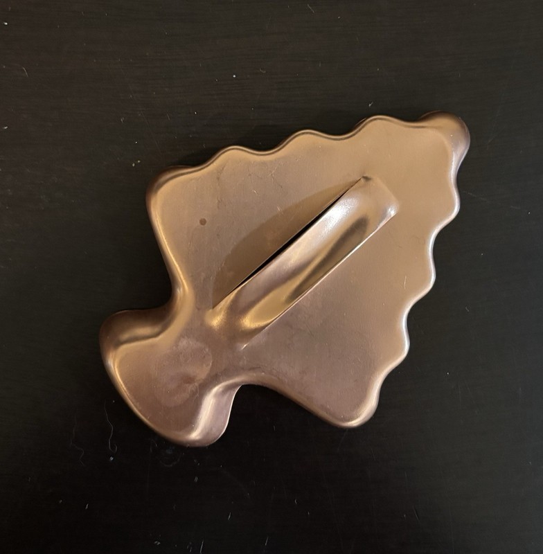 5 Vintage Copper Alum Christmas Cookie Cutters Tree Bell Camel Santa Star gallery