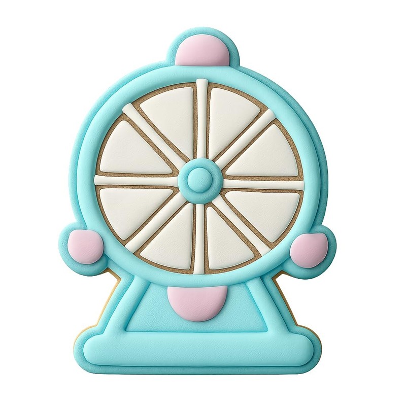 Ferris Wheel Charm Cookie Cutter & Stamp, Fondant & Clay - 4x3.2 gallery