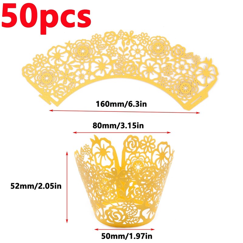 Lace Cupcake Liners50Pcs Cupcake Wrappers Laser Cut Cupcake Papers Cupcake Mu... gallery