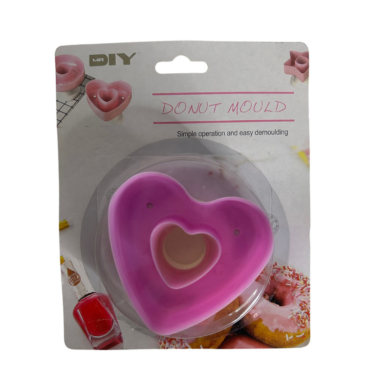 Doughnut Maker Cutter Cake Mould Heart Shape Bread Bakery Plastic Mould