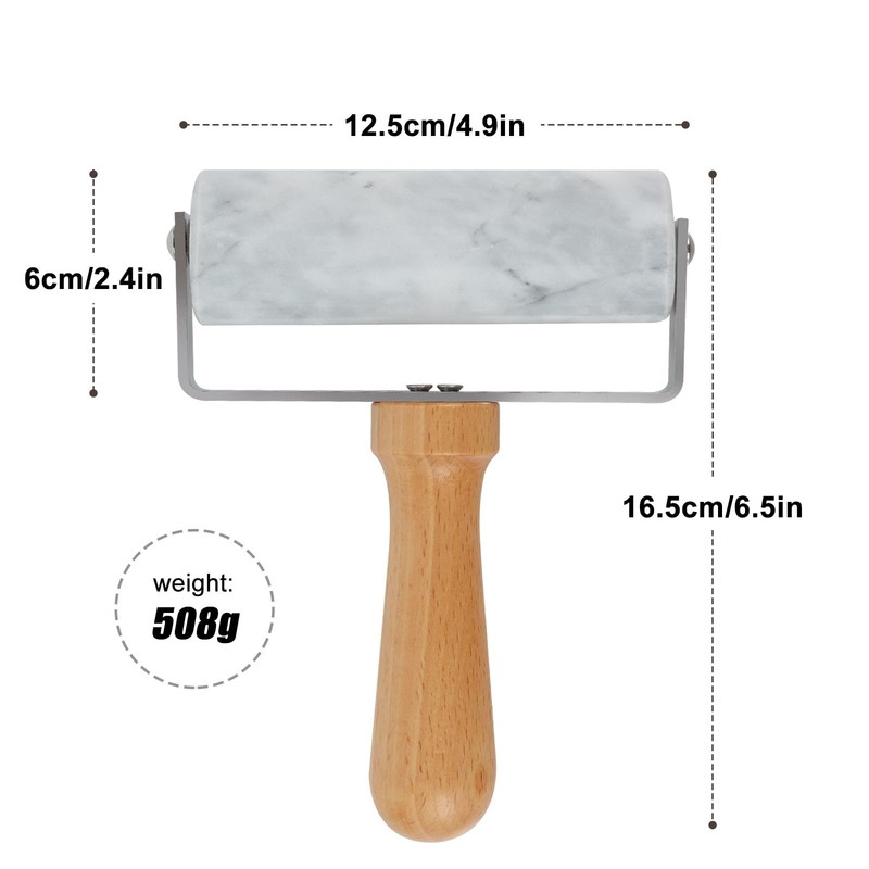 Smooth Surface Marble Rolling Pins for Baking,Dough Roller with T-,Pastry Rol... gallery