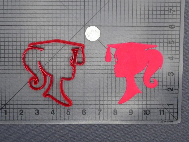 Fashion Dolls – Classic Doll Graduation Head 266-E793 Cookie Cutter Silhouette