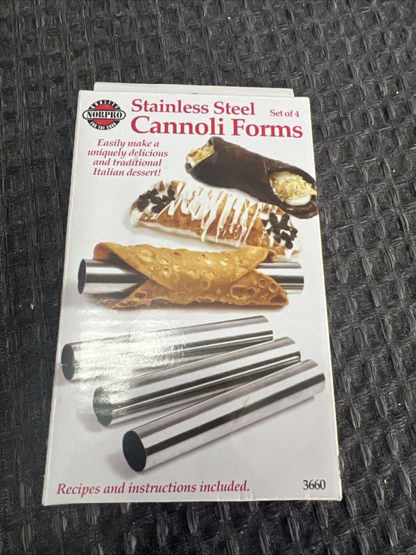 Stainless Steel Cannoli Forms set of four 4 Norpro item 3660