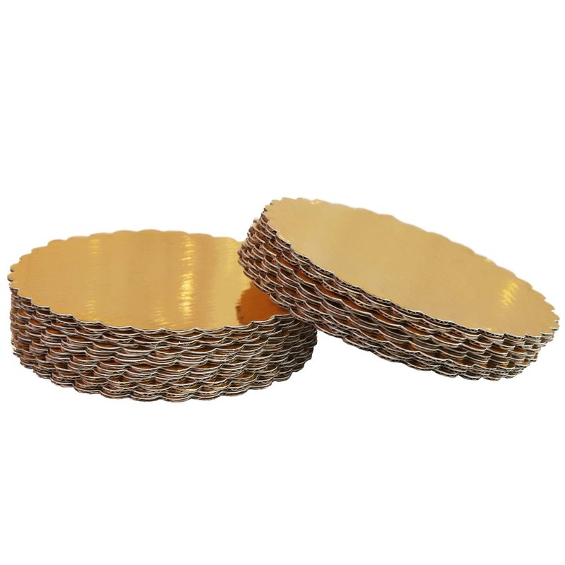 ONE MORE [30pcs] 6" Gold Cakeboard Round,Disposable Cake Circle Base Boards C... gallery