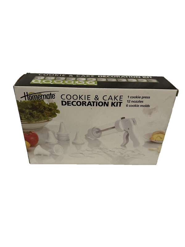 Homemate Cookie & Cake Decoration Kit Manual Press Preowned gallery