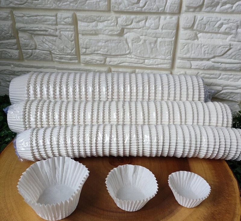 7cm White Paper Cups – 1000 PCS/Roll | 3cm Base, 2cm Height – Baking & Food Use gallery