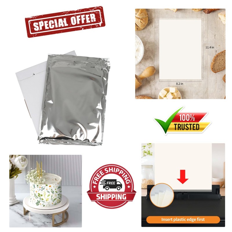 Allergen-Free Edible Paper Icing Sheets – 25 Blank A4 Sheets for Decorating