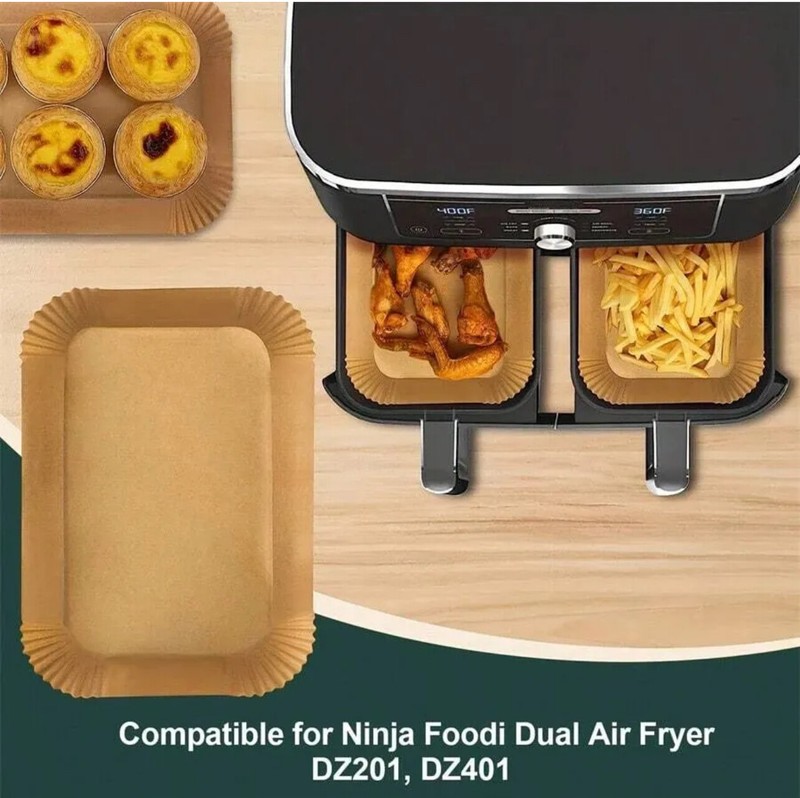 200/100/50 X Disposable Air Fryer Paper Liners Non Stick Parchment Accessories gallery