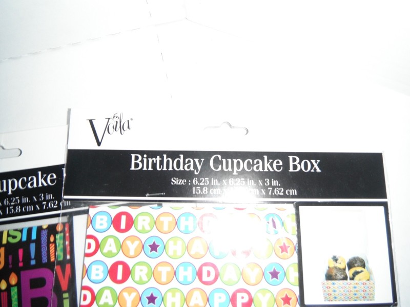 lot of 4 voila birthday cupcake box new gallery