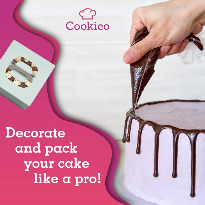 Cake Box Set and Boards with Pastry Bags and Ties – 10 Cake Boxes Set gallery