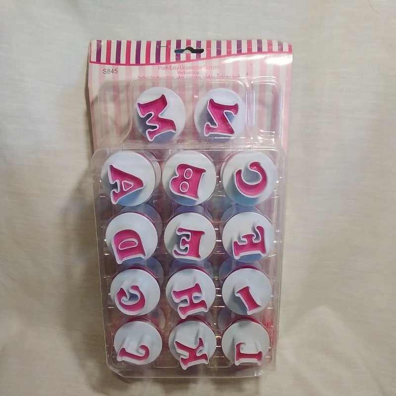 Push Easy Medium Size Uppercase Alphabet Cutters 26 Letters S845