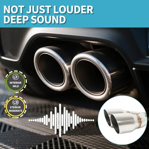2.5" Dual Exhaust Tip - 2.5" Inlet 3.5" Outlet 10" Overall Length 2.5*3.5*10 gallery