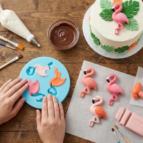 3D Flamingo Fondant Molds Flamingo Silicone Mold for Cake Decorating Style G gallery