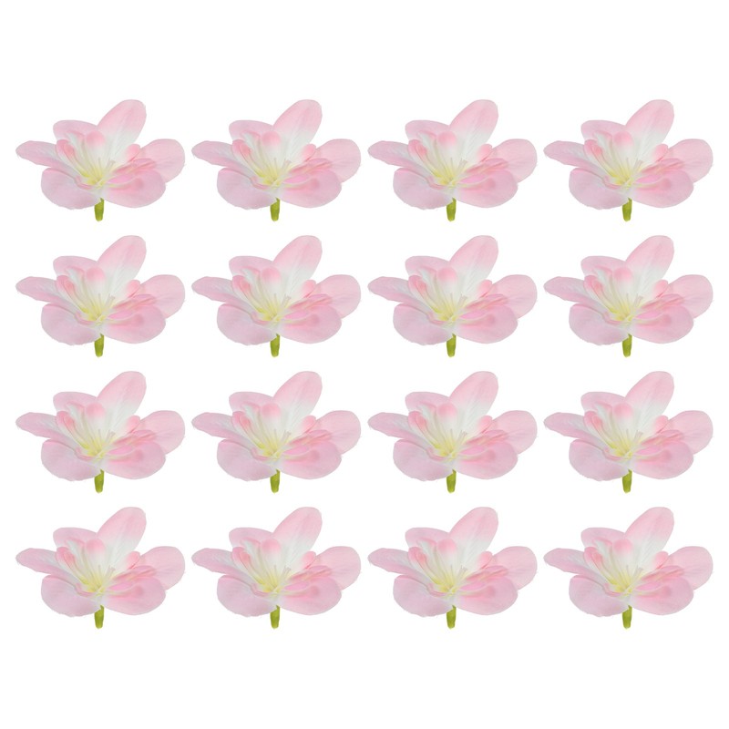 16Pcs Artificial Orchid Petals Faux Orchid Flower Head Fake Flowers Pink