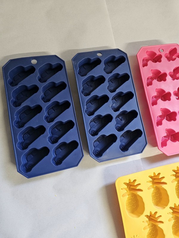 Set of 5 Silicone Molds - Cars, Flamingos, Pineapples, and Game Controllers gallery