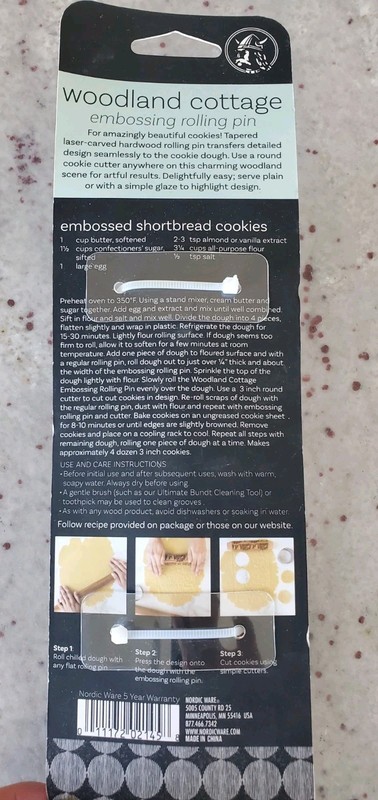 NEW | Nordic Ware Woodland Cottage Embossing Rolling Pin Artisans Baking Tools gallery