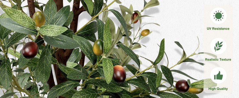 6FT Artificial Olive Tree - Indoor Tall Faux Olive Trees with gallery