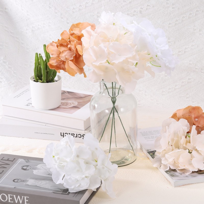 30Pcs Hydrangea Artificial Flowers, Fake Hydrangea Flowers with Stems, Moon Blue gallery