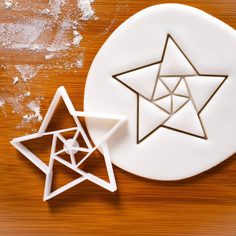 5 Sided Star Cookie Cutters Set - Christmas yule meteor Bethlehem Comet galaxy gallery