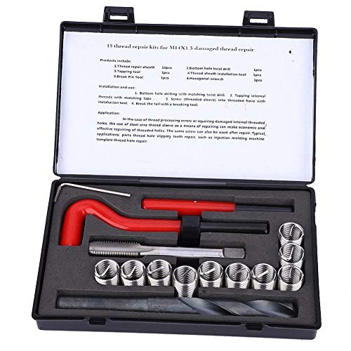 15 Pcs Stainless Steel M14x1.5 Thread Inserts Female Thread Repairing gallery