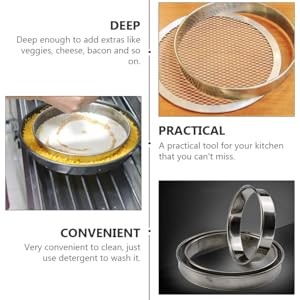 Kitchen Pizza Saucing Ring 9.05 Inch Stainless Steel Baking Tool Deep Cooking gallery