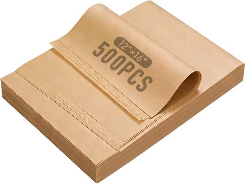 Parchment Paper Sheets 500 Pcs 12×16 Inch Heavy Duty Pre-Cut Unbleached