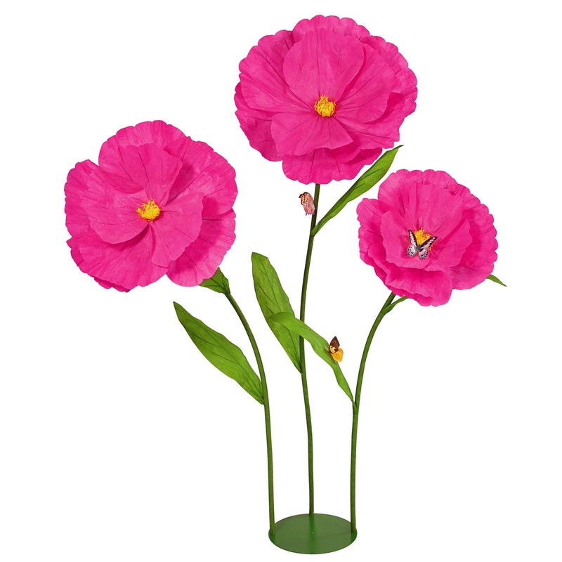 Puibtoiv 5.8 Ft Giant Artificial Flowerslarge Paper Flowerhuge Poppy Flowers