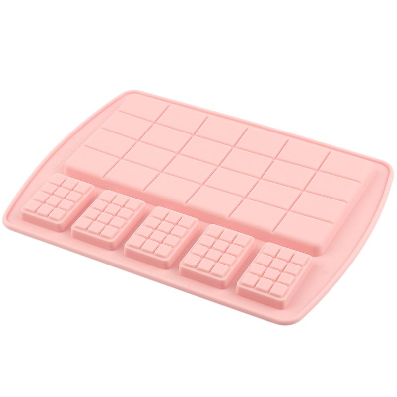 2 PCS Break Apart Silicone Chocolate Molds Waffle Mold Protein Energy Bar gallery