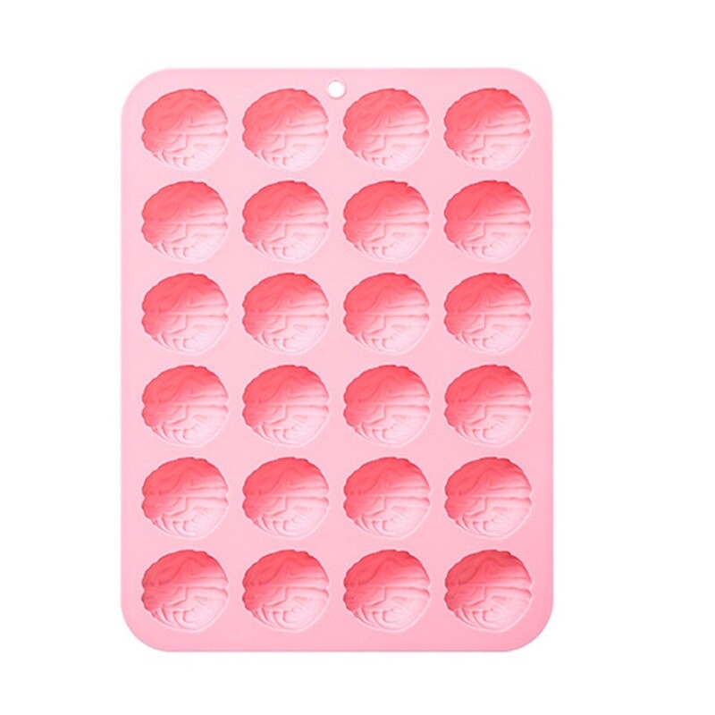 24Cavity Brains Shaped Molds Fondants Chocolate Molds Cake Bakings DIY Supplies