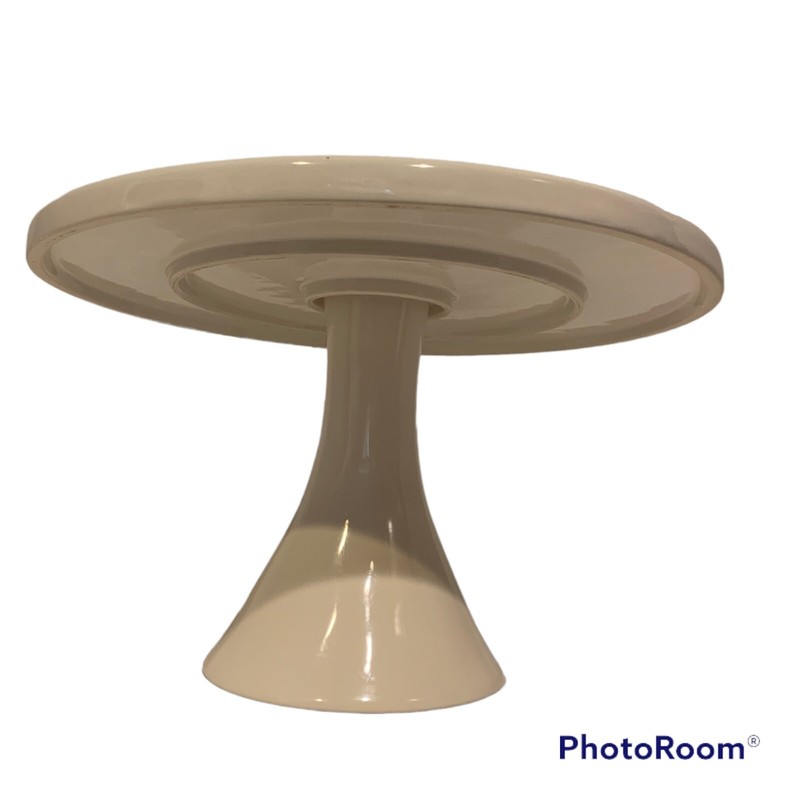 Rae Dunn TASTY Cake Stand 7” High 12” Round gallery