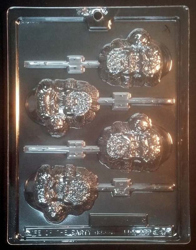 Christmas Santa Claus Face Lollipop Chocolate Plastic Candy Soap Mold C-25