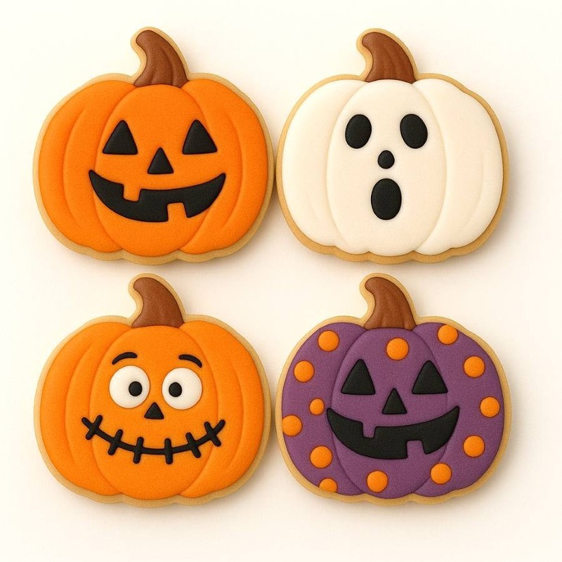 Squatted Chubby Pumpkin 3.75'' Cookie Cutter Metal Fall Halloween gallery
