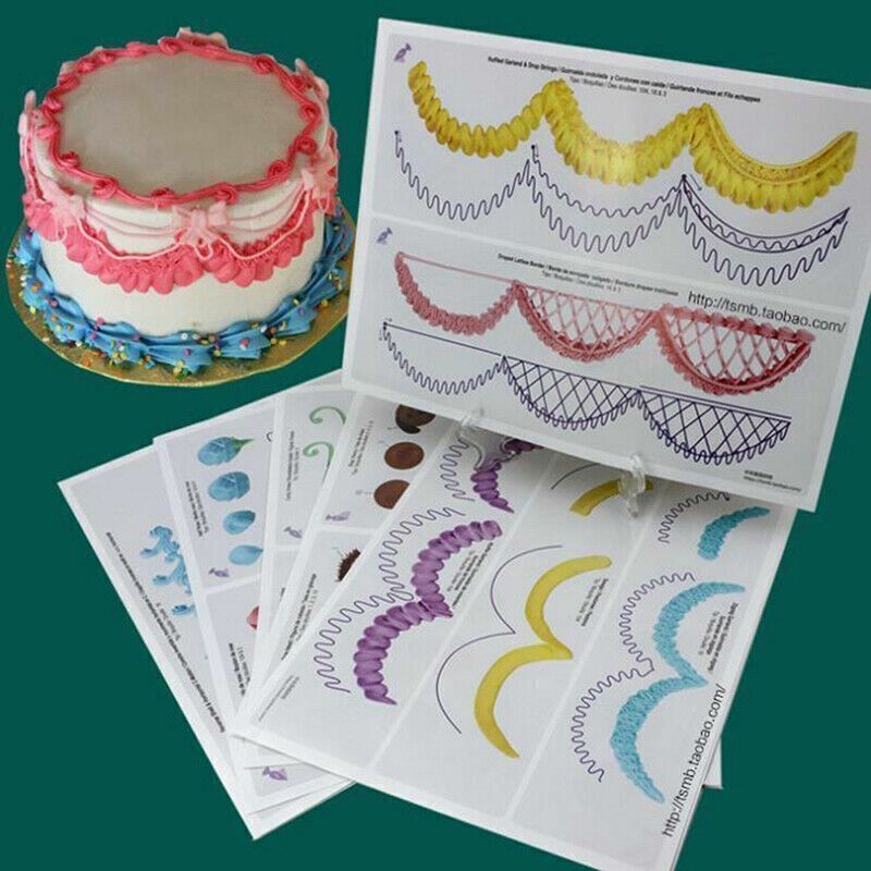 Decor Cake 23pc / et Piping Template Paper DIY Practice Drawing Board Icing gallery