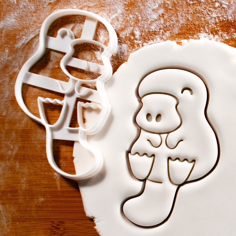 Set of 2 Platypus Cookie Cutters - Australia wildlife animal baby shower zoo vet gallery