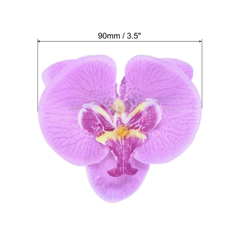 20Pcs 3.5" Artificial Silk Butterfly Orchid Flower Heads for DIY, Light Purple gallery
