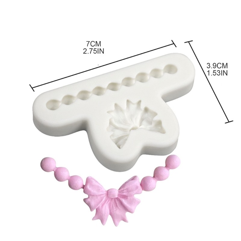 Bowknot Pearl Necklace Shape Silicone Material Household Baking Mold Baking Tool gallery