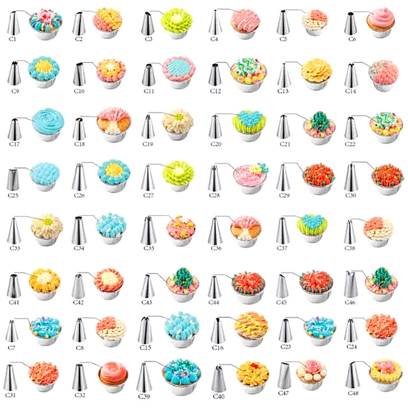 Cake Decorating Kit Set Tools Bags Piping Tips Pastry Icing Bags Nozzles 420 pcs gallery