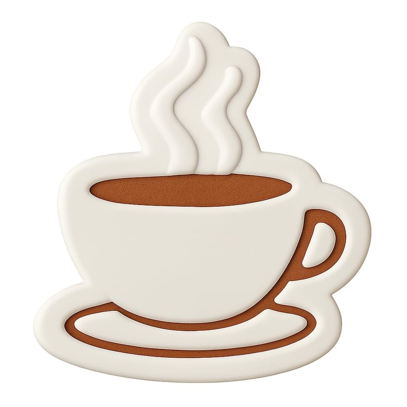 Steaming Tea Cup Cookie Cutter & Stamp, Fondant & Clay - 3.2x4 gallery