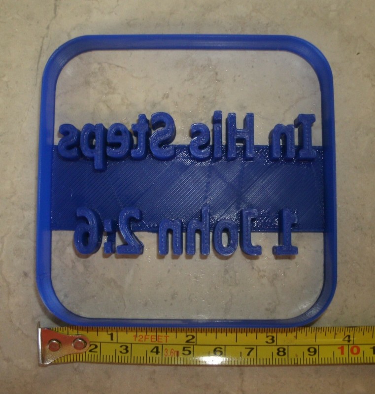 IN HIS STEPS 1 JOHN 2:6 VERSE BIBLE RELIGIOUS CHRISTIAN COOKIE CUTTER USA PR683 gallery