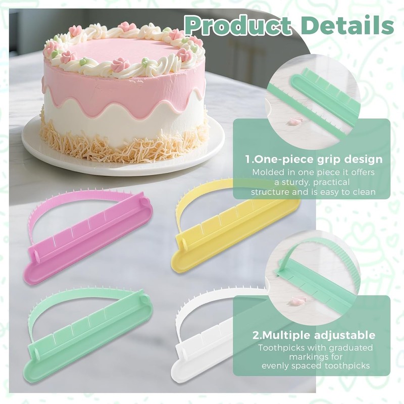 Lightweight Cake Arc Ruler Set for Impeccable Decor - Perfect for All Occasions gallery