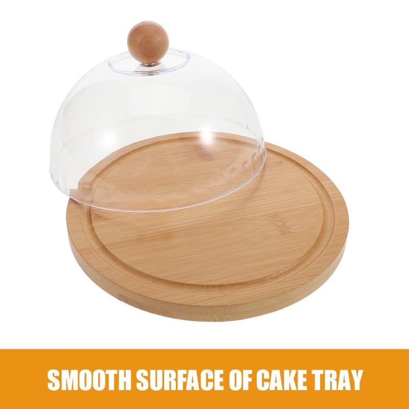 Cheese Serving Tray with Dome for Kitchen Use 1Set 7.1x7.1x4.3in gallery