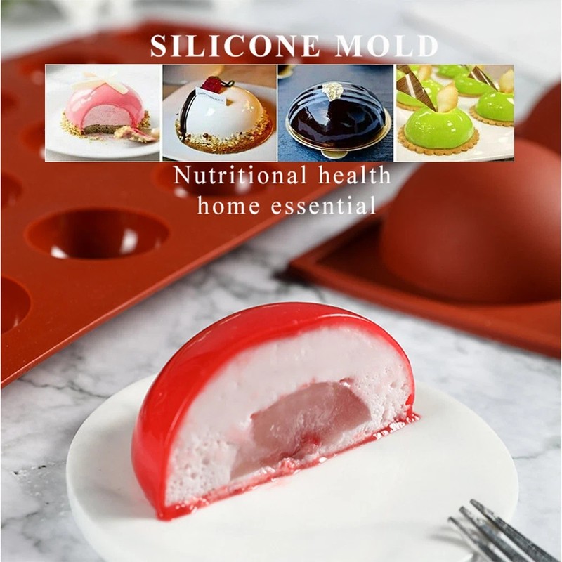 3Pcs Silicone Molds Chocolate Cake Candy Jelly Cookie Mold Round Shape 6 Holes gallery