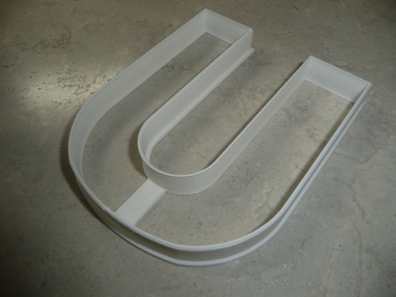 LETTER U 4 INCH UPPERCASE CAPITAL BLOCK FONT COOKIE CUTTER USA PR4234 gallery