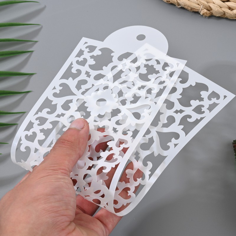 8Pcs Cake Stencil Leaf Shape Decorating Lace Cake Boder Stencils Template Mold gallery