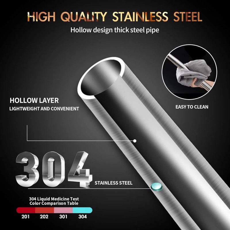 Cyoufine 12.8-inch Stainless Steel Rolling Pin for Baking, 12.8 inch, Silver gallery