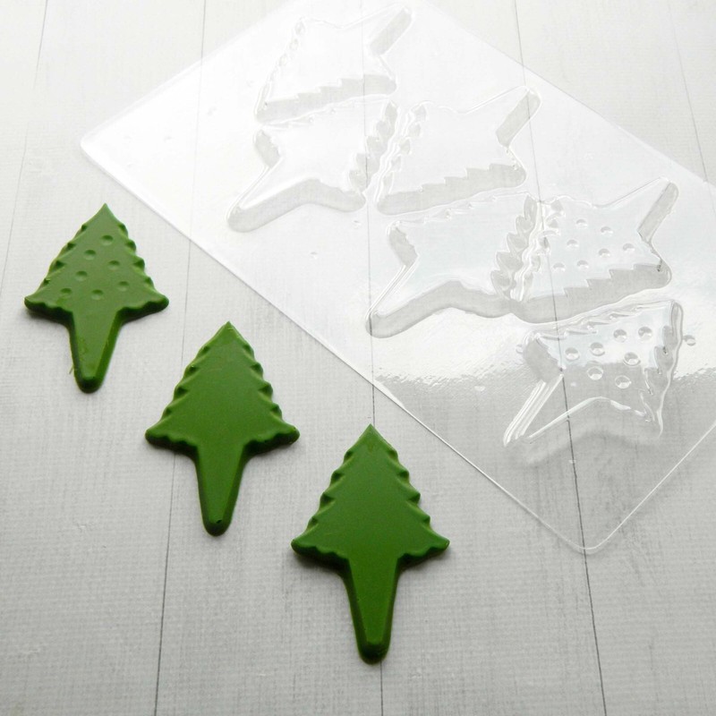 Chocolate Candy Mold Christmas Tree Plastic Mold Reusable Cake Decorating Tools gallery