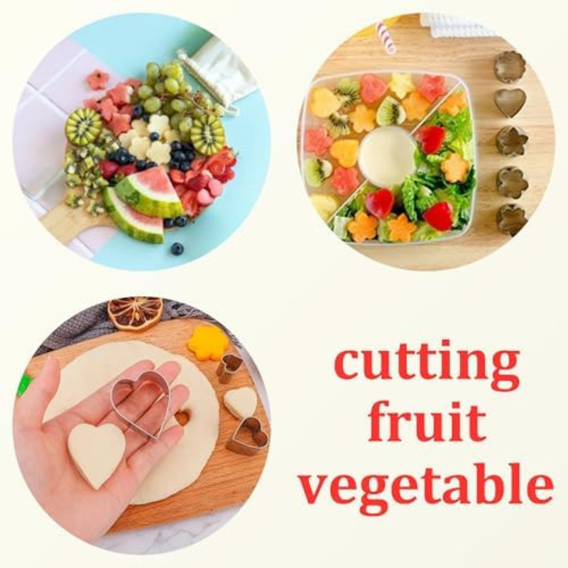 30Pcs Mini Cookie Cutter Set with Box, Small Stainless Steel Veggie Cutters New gallery